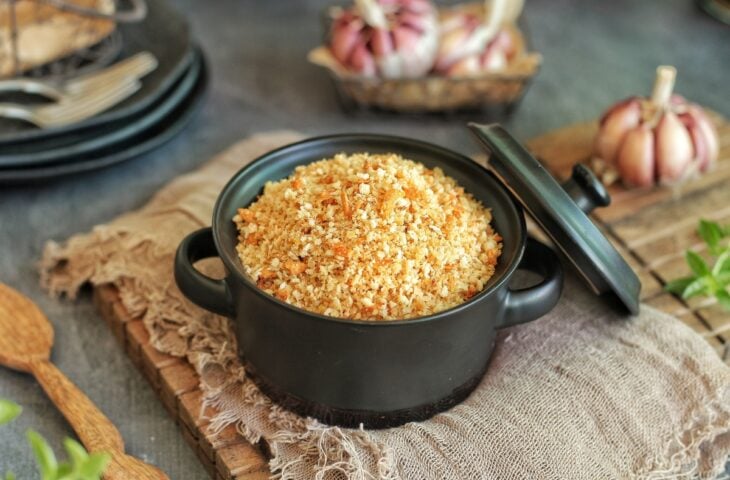 Farofa de alho com Panko