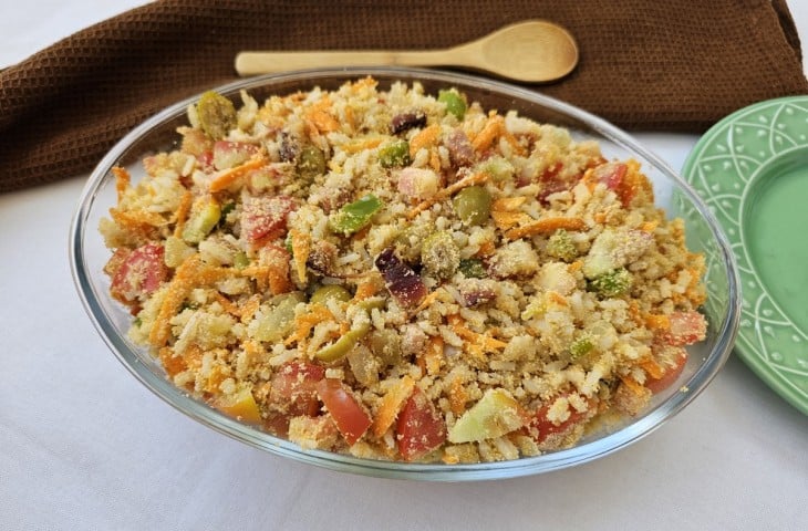 Farofa de arroz fácil