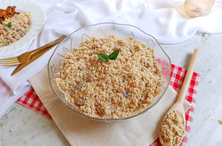 Farofa de bacon com farinha de mandioca