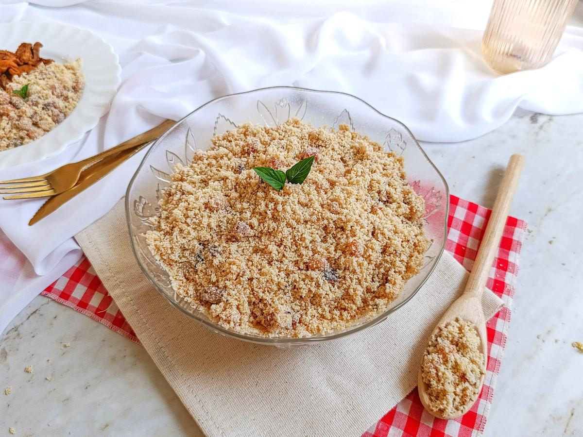 Farofa de bacon com farinha de mandioca