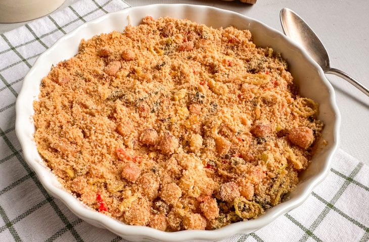 Farofa de bacon e alho-poró