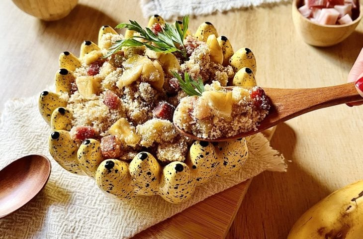 Farofa de banana e bacon
