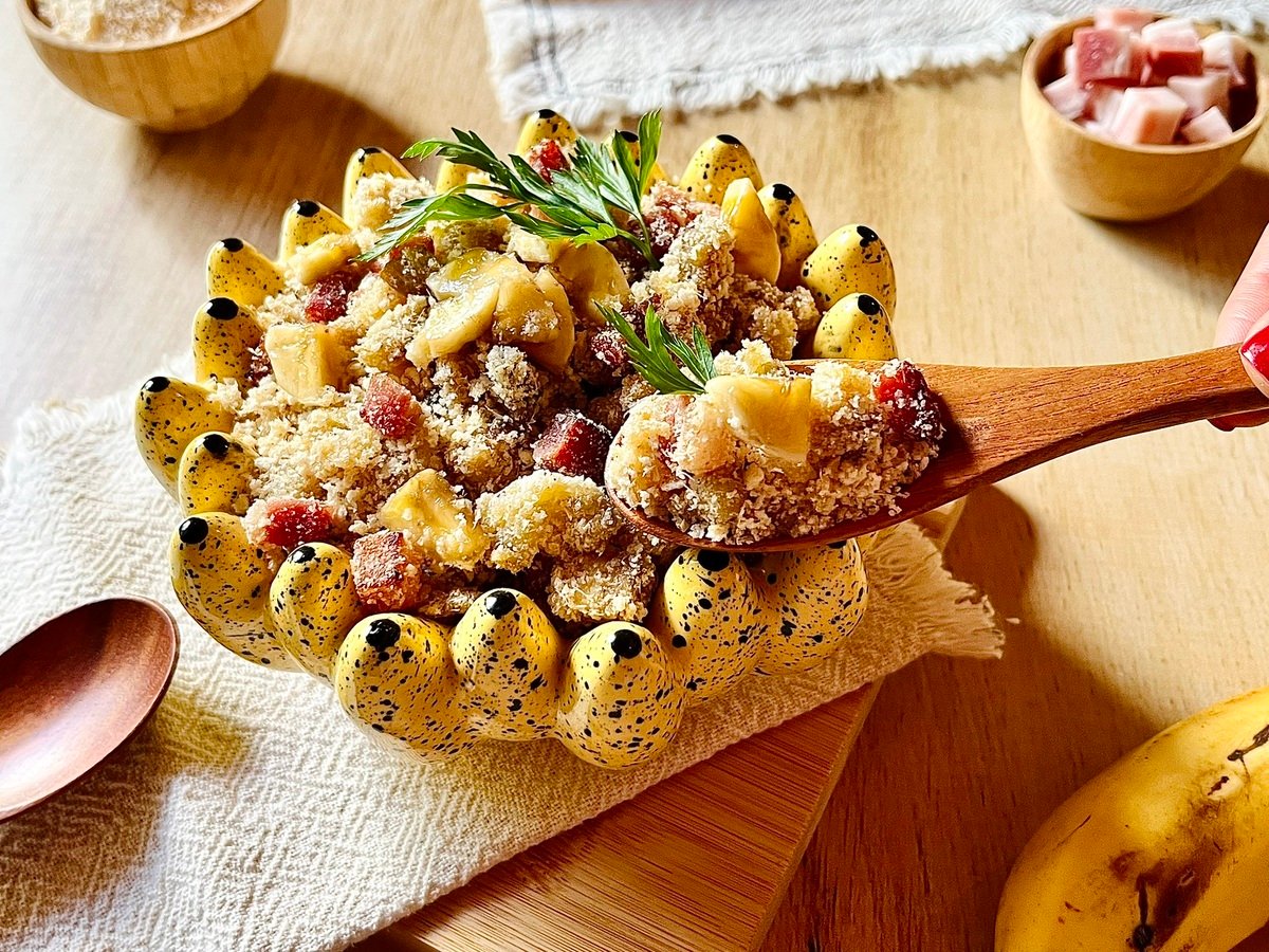 Farofa de banana e bacon