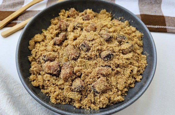 Farofa de cebola e bacon