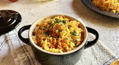 Farofa de cuscuz saudável