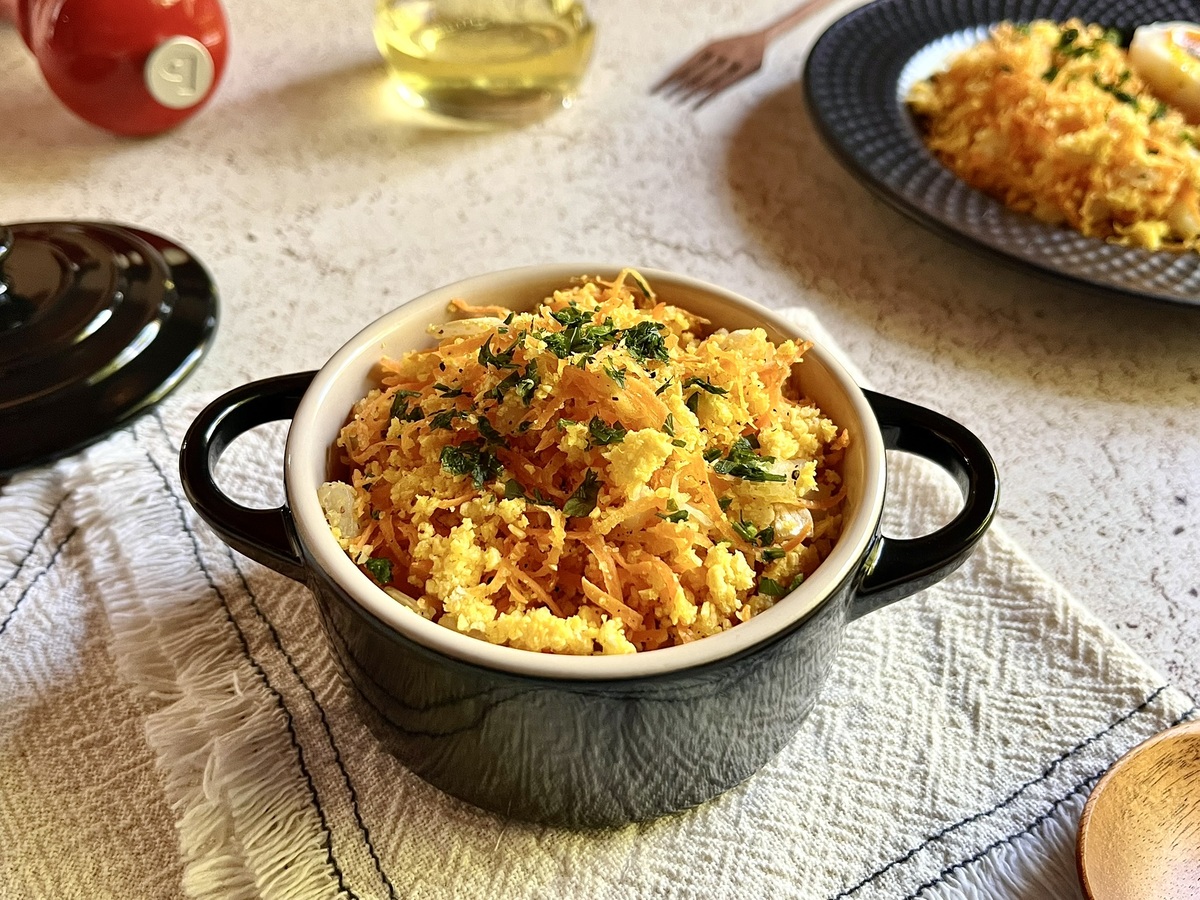 Farofa de cuscuz saudável