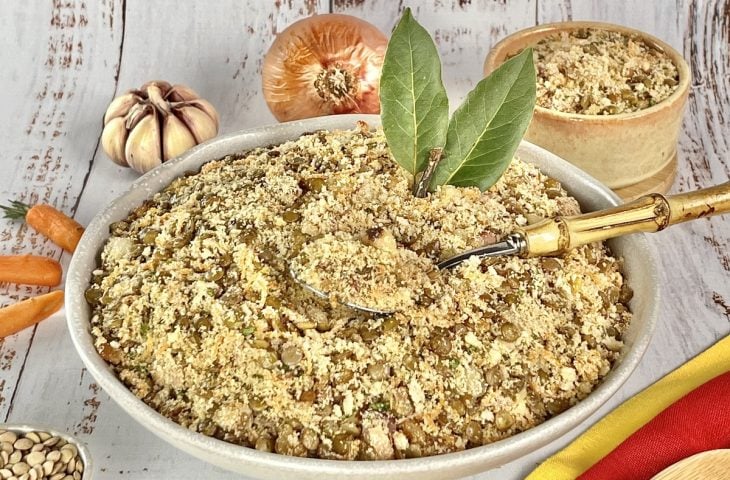 Farofa de lentilha