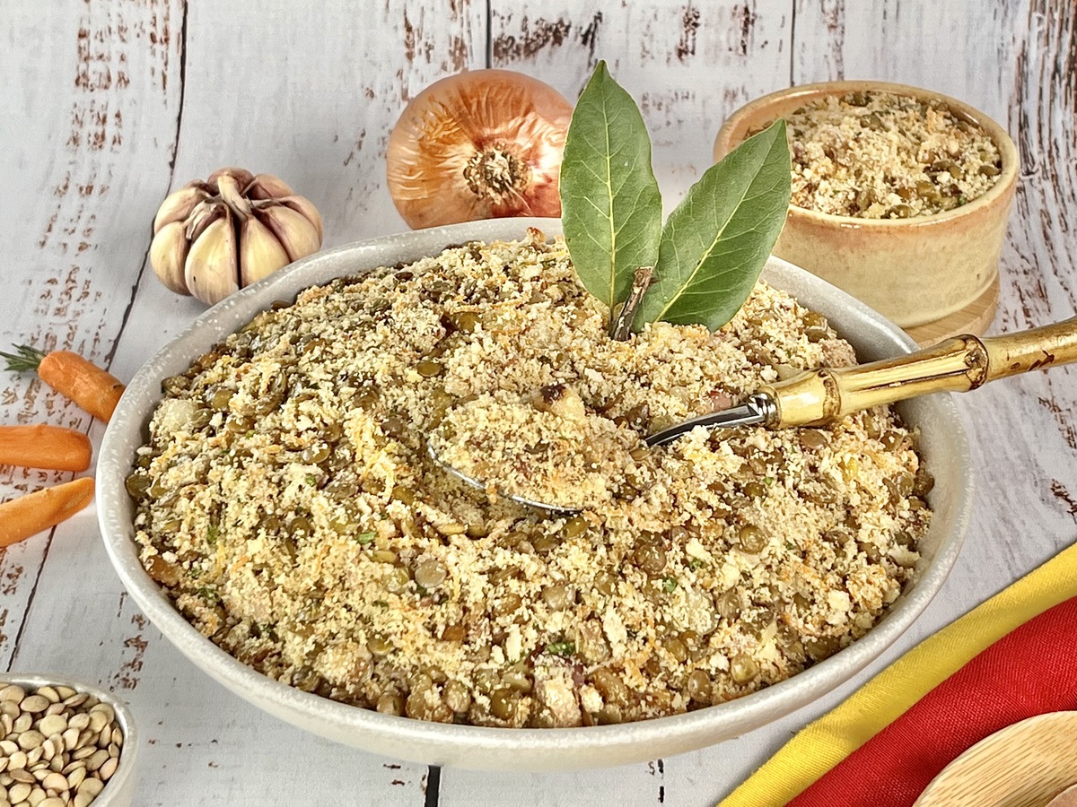 Farofa de lentilha