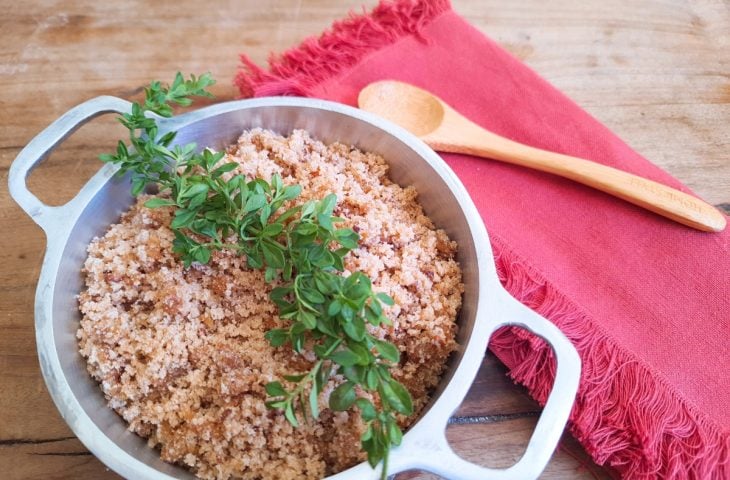 Farofa de soja crocante vegana