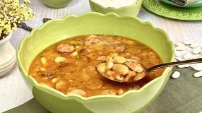 Fava na panela de pressão