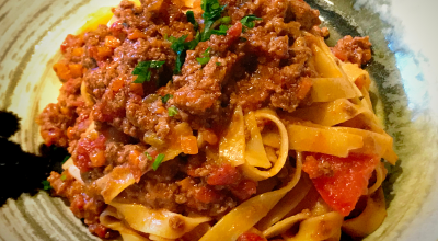 Fettuccine com ragu de linguiça Blumenau