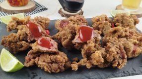 Fígado de galinha empanado