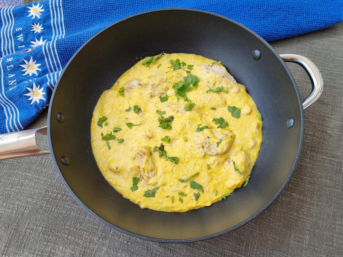 Filé de frango com creme de milho