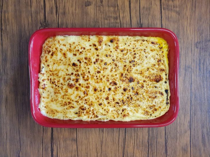 Bacalhau gratinado fácil finalizado.