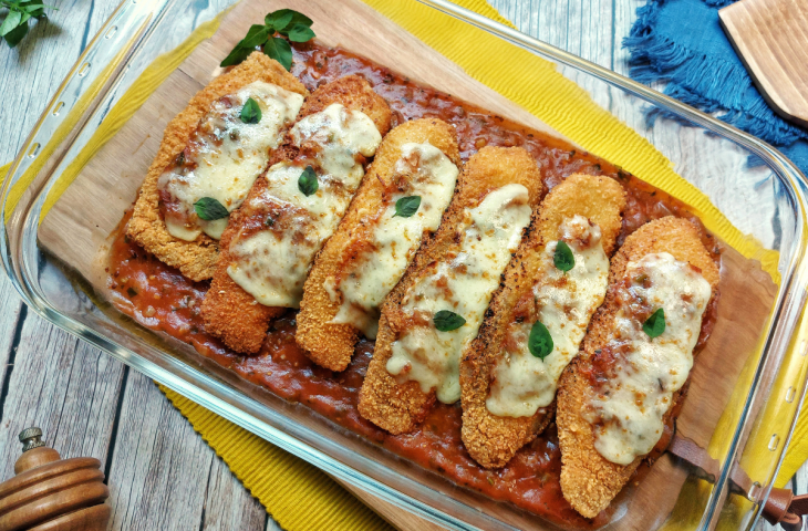 Filé de tilápia à parmegiana fácil