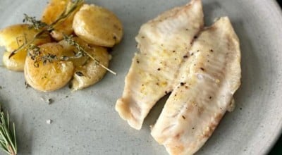 Filé de tilápia com batatas ao murro