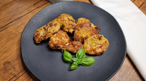 Filé mignon suíno empanado ao forno