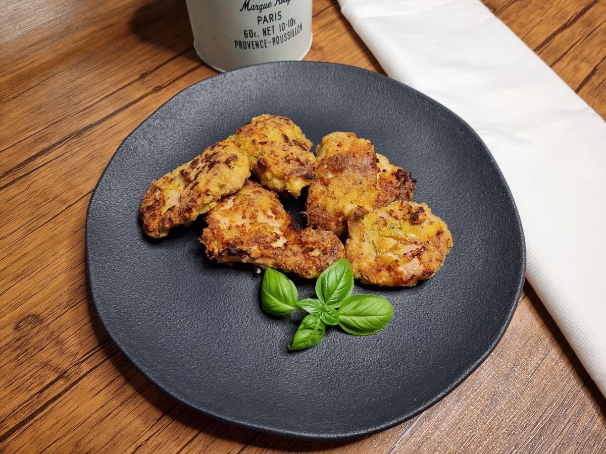 Filé mignon suíno empanado ao forno