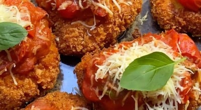 Filé suíno à parmegiana