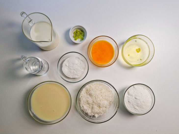 Ingredientes reunidos para o preparo da receita.