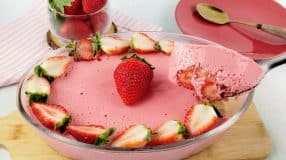 Flan de morango