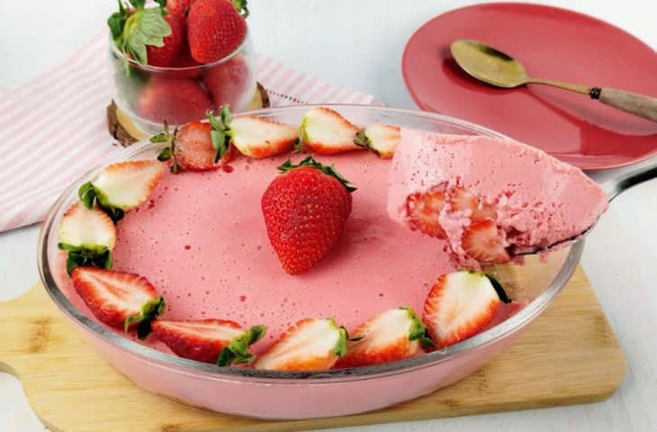 Flan de morango