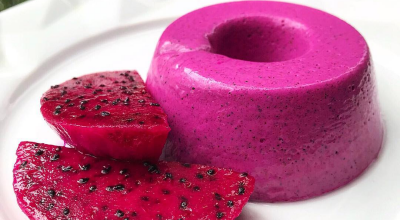 Flan de pitaya