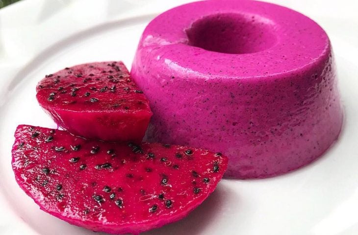 Flan de pitaya