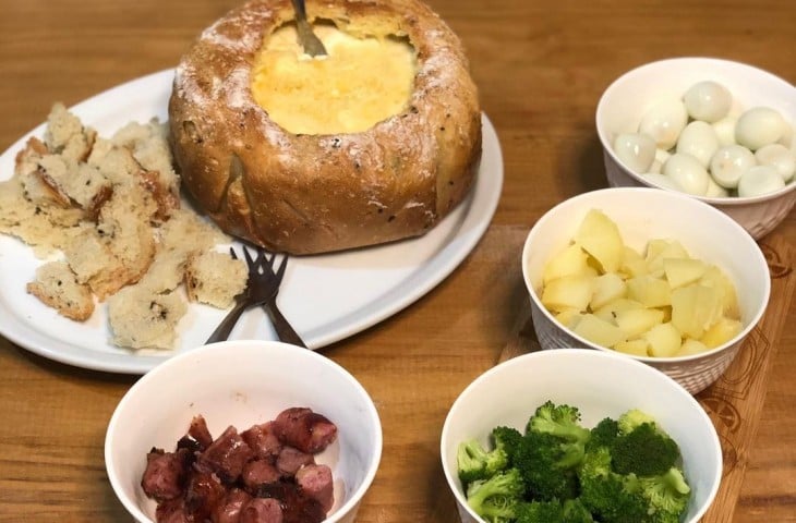 Fondue de queijo minas e gouda