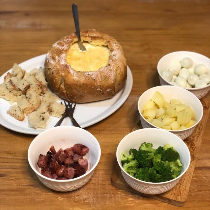 Fondue de queijo minas e gouda