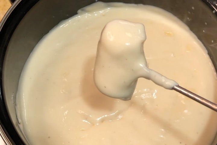 Fondue de queijo simples