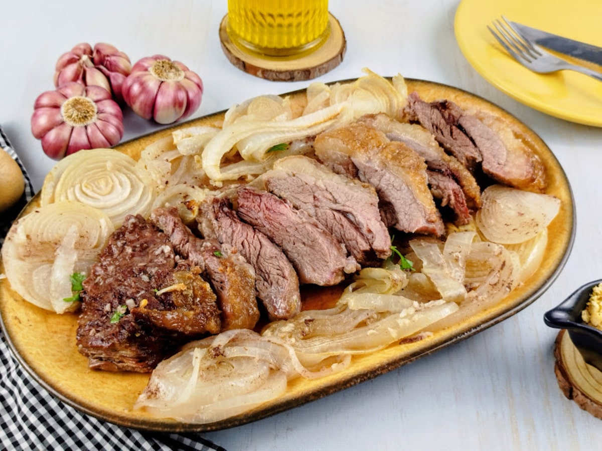 Fraldinha na manteiga e alho