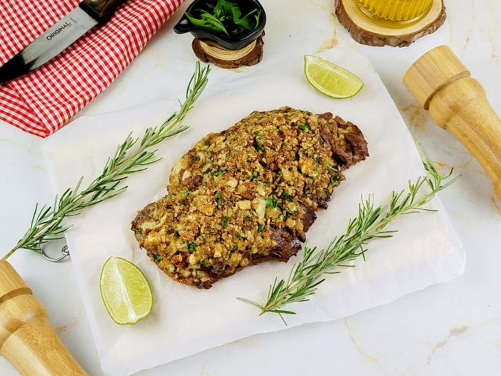 Fraldinha red servida no prato.