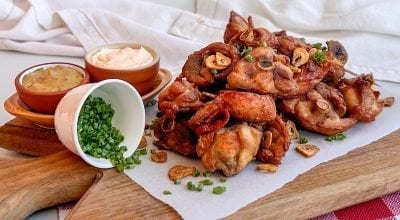 Frango a passarinho ao alho e óleo