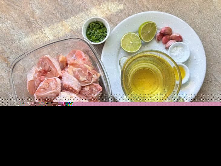 ingredientes para frango a passarinho
