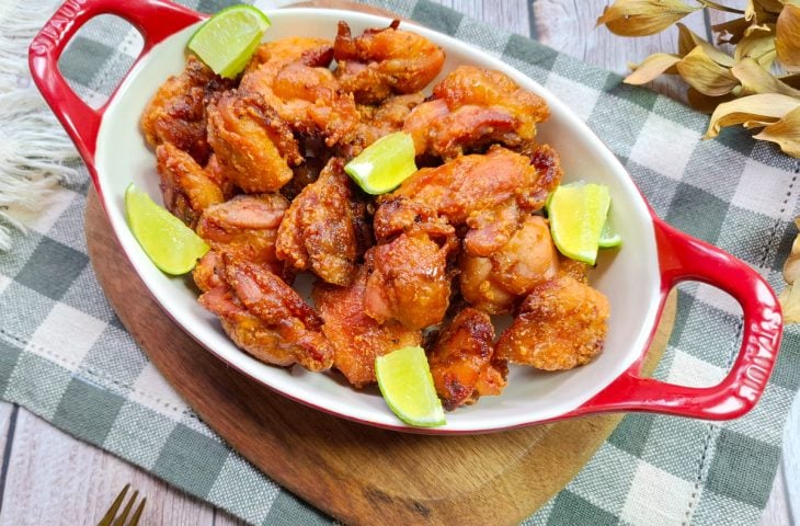 Frango a passarinho assado