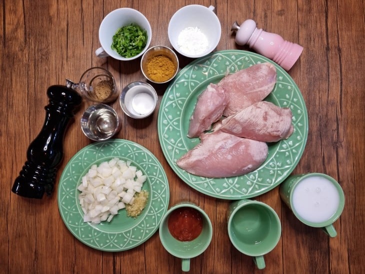 Frango ao curry com leite de coco - Passo a Passo