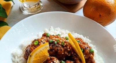 Frango ao molho de laranja à moda chinesa