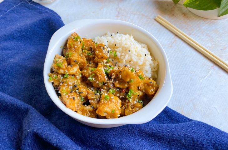 Frango ao molho de laranja à moda chinesa