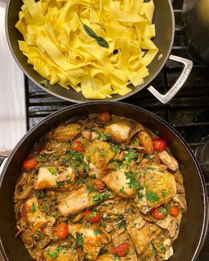 Frango com cogumelos