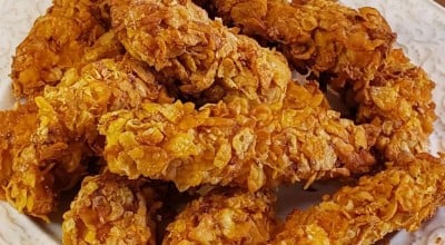 Frango com Corn Flakes na Airfryer