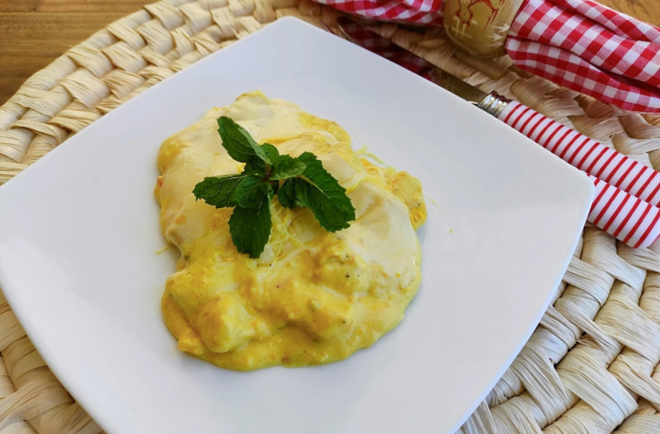 Frango com creme de milho gratinado