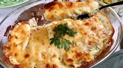 Frango cremoso gratinado