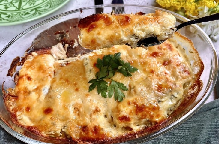 Frango cremoso gratinado