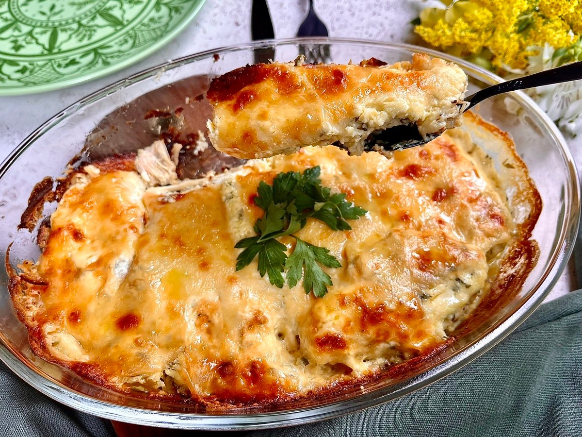 Frango cremoso gratinado