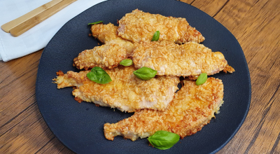 Frango empanado sem farinha