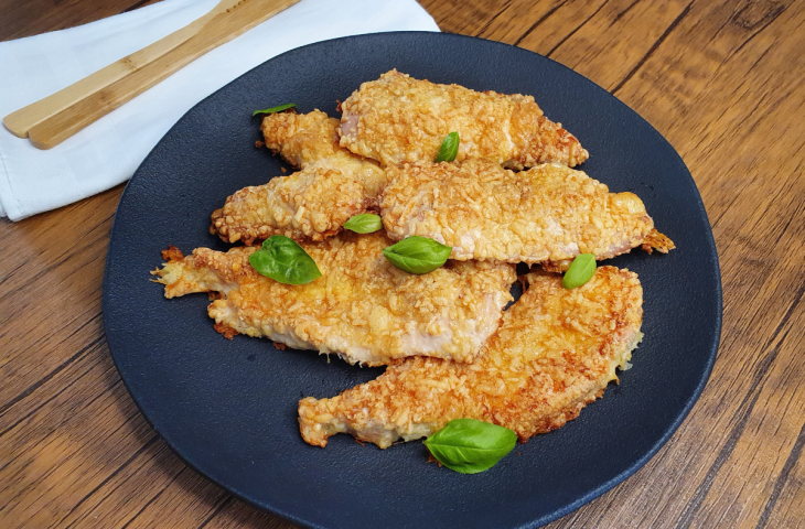 Frango empanado sem farinha