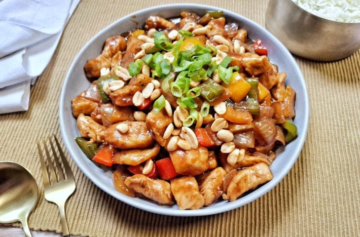 Frango xadrez fácil e rápido