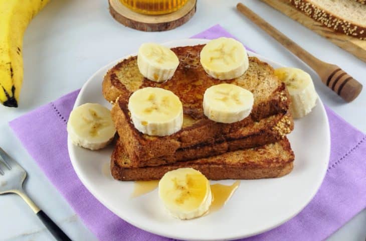 French toast com banana