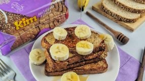 French toast com banana